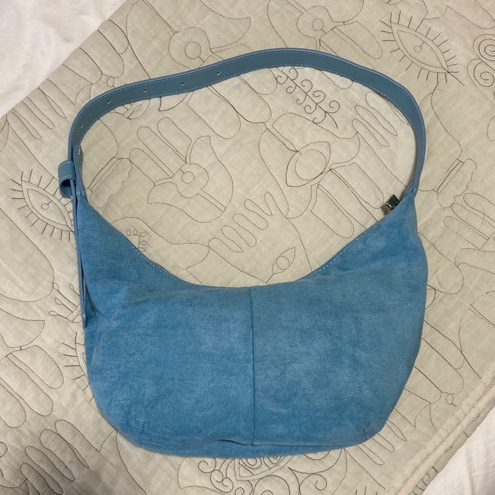 BN. Blue Faux Suede Purse.